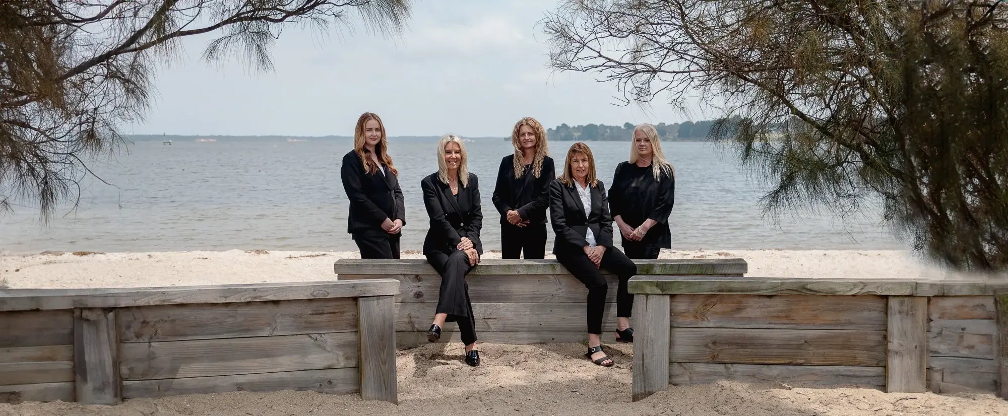 LJ Hooker Paynesville - Lucy Darby,licensee Kaye Wyndham-Martin, Peta Ross, Lorraine Edlington and Belinda King