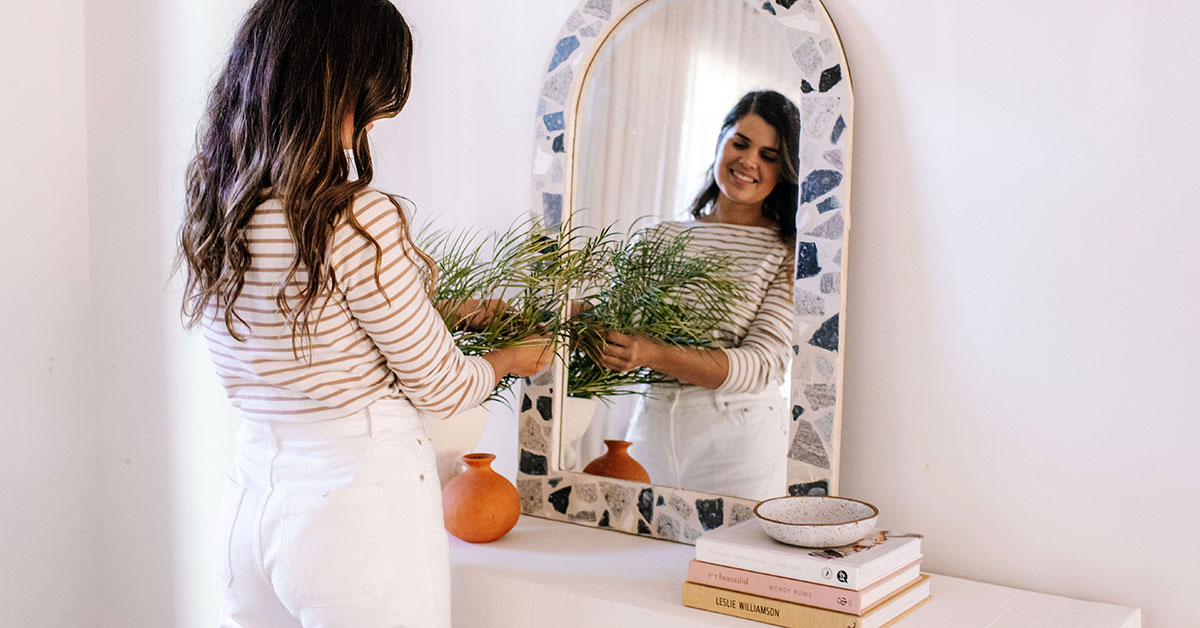 How to make a terrazzo mirror with Geneva Vanderzeil